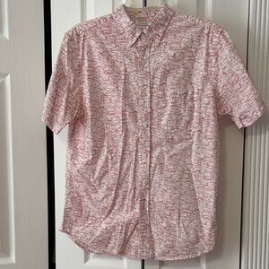 Old Navy Fish-Print Short-Sleeve Button-Down Shirt
